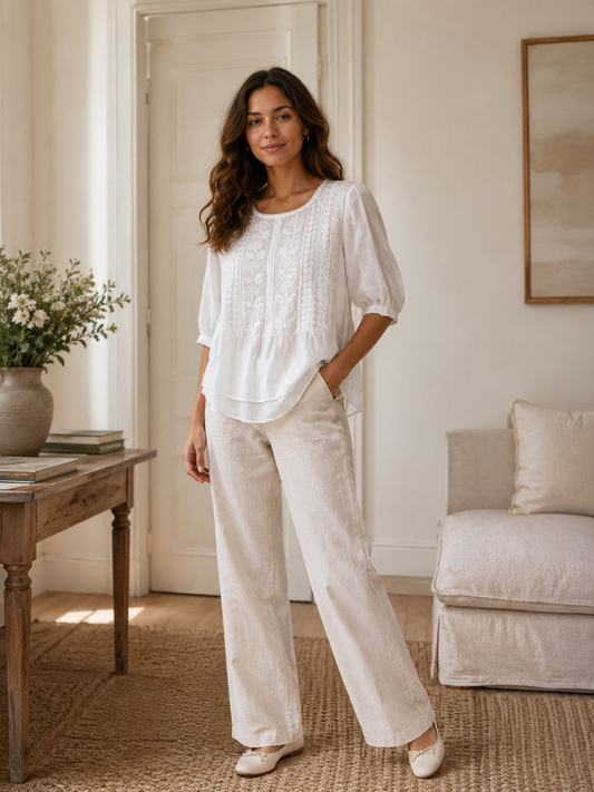 Women's Floral Relaxed Blouse | Belluvyn