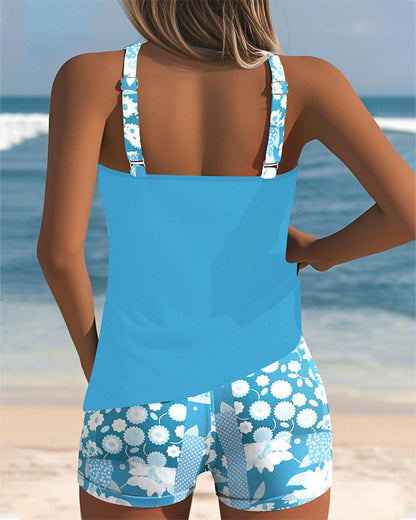 Women's Floral Two-Piece Swimsuit Comfortable Beach Style | Belluvyn