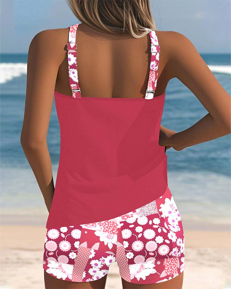 Women's Floral Two-Piece Swimsuit Comfortable Beach Style | Belluvyn