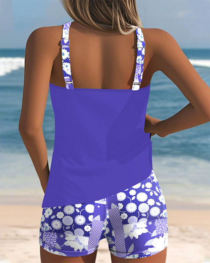 Women's Floral Two-Piece Swimsuit Comfortable Beach Style | Belluvyn