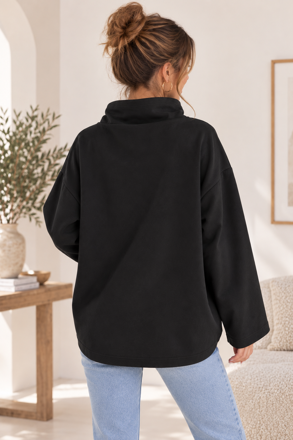 Women's High-Neck Knit Top | Belluvyn