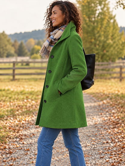 Women’s Long Double Breasted Coat | Belluvyn