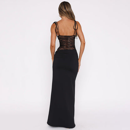 Women's Long Lace Detail Wedding Dress | Belluvyn