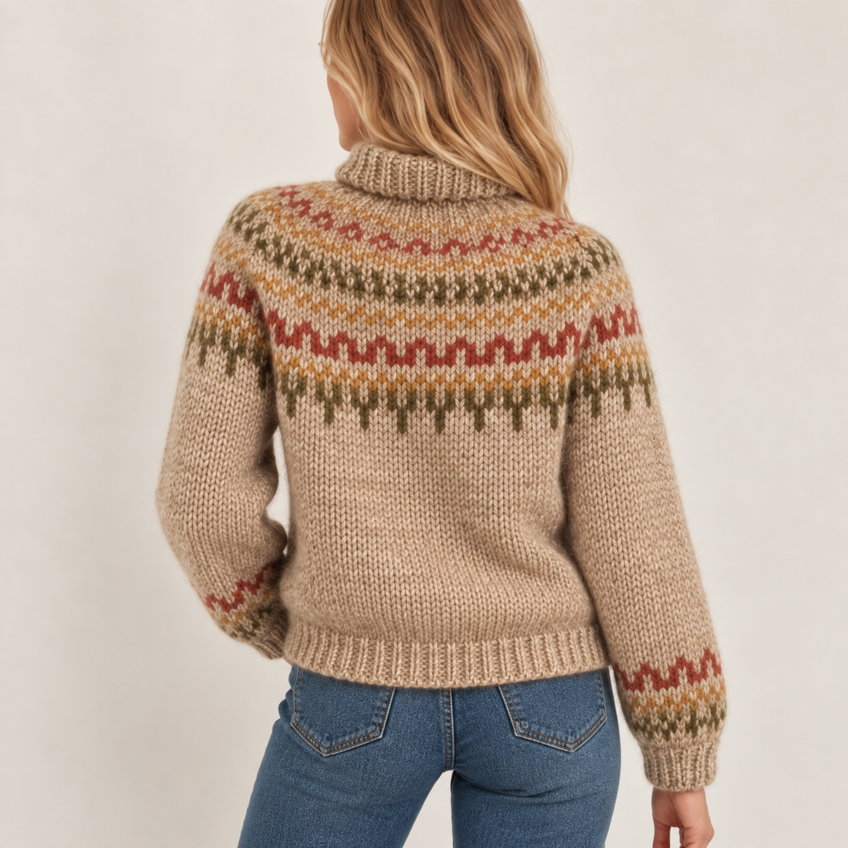 Women's Nordic Print Sweater | Belluvyn