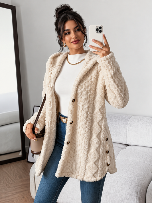 Women's Plush Hooded Cardigan | Belluvyn