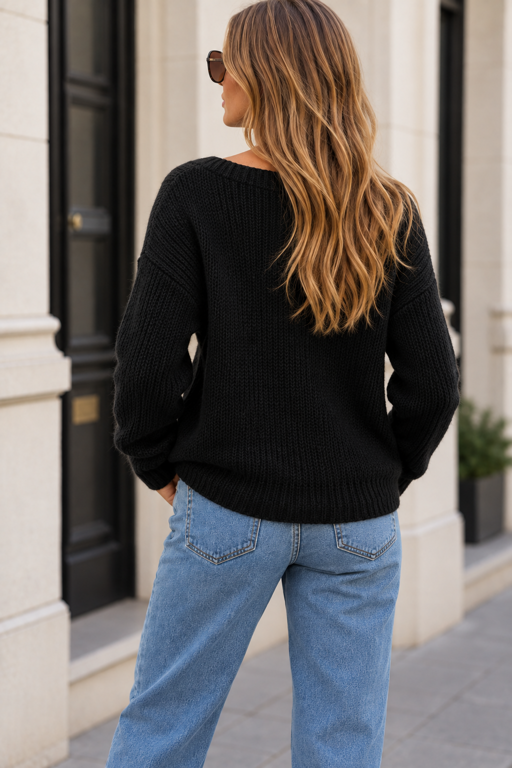 Women's Relaxed Fit Boat Neck Sweater | Belluvyn