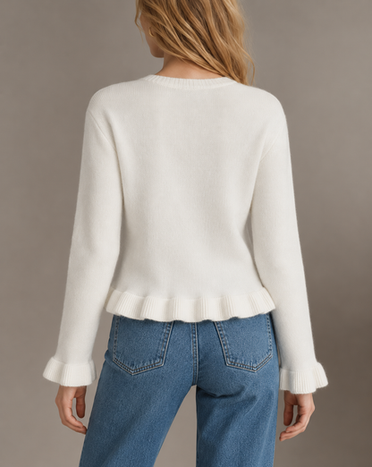 Women's Single Structured Breasted Knit Cardigan | Belluvyn