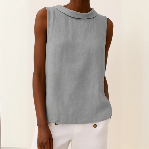 Women's Sleeveless Roll Collar Top | Belluvyn