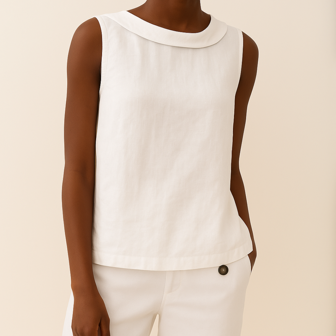 Women's Sleeveless Roll Collar Top | Belluvyn