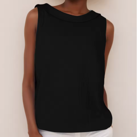 Women's Sleeveless Roll Collar Top | Belluvyn