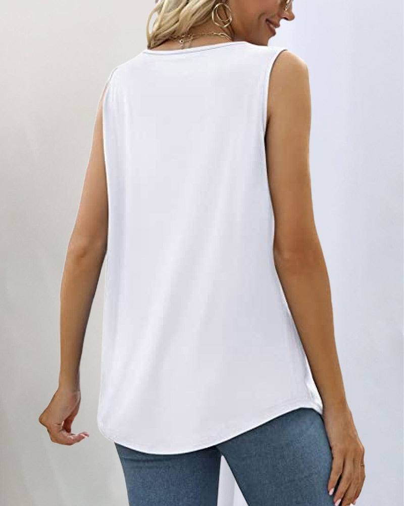 Women's Sleeveless Square Neck Tank Top | Belluvyn