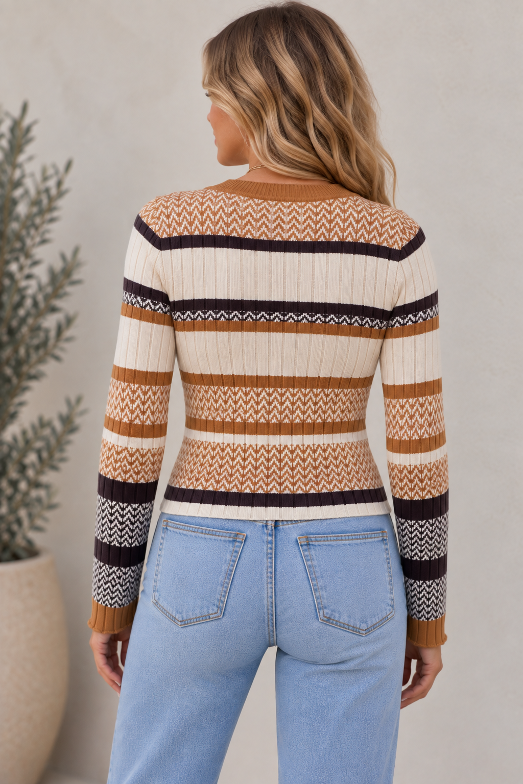 Women's Slim Fit Ribbed Pullover | Belluvyn