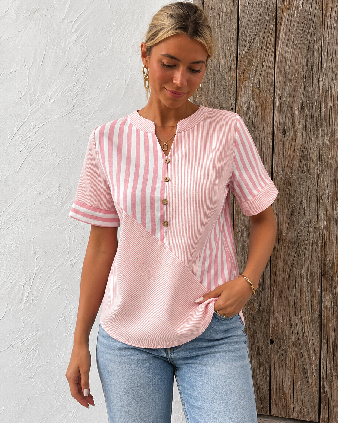 Women's Soft Striped Blouse | Belluvyn