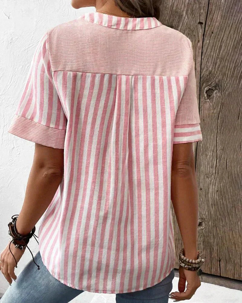 Women's Soft Striped Blouse | Belluvyn