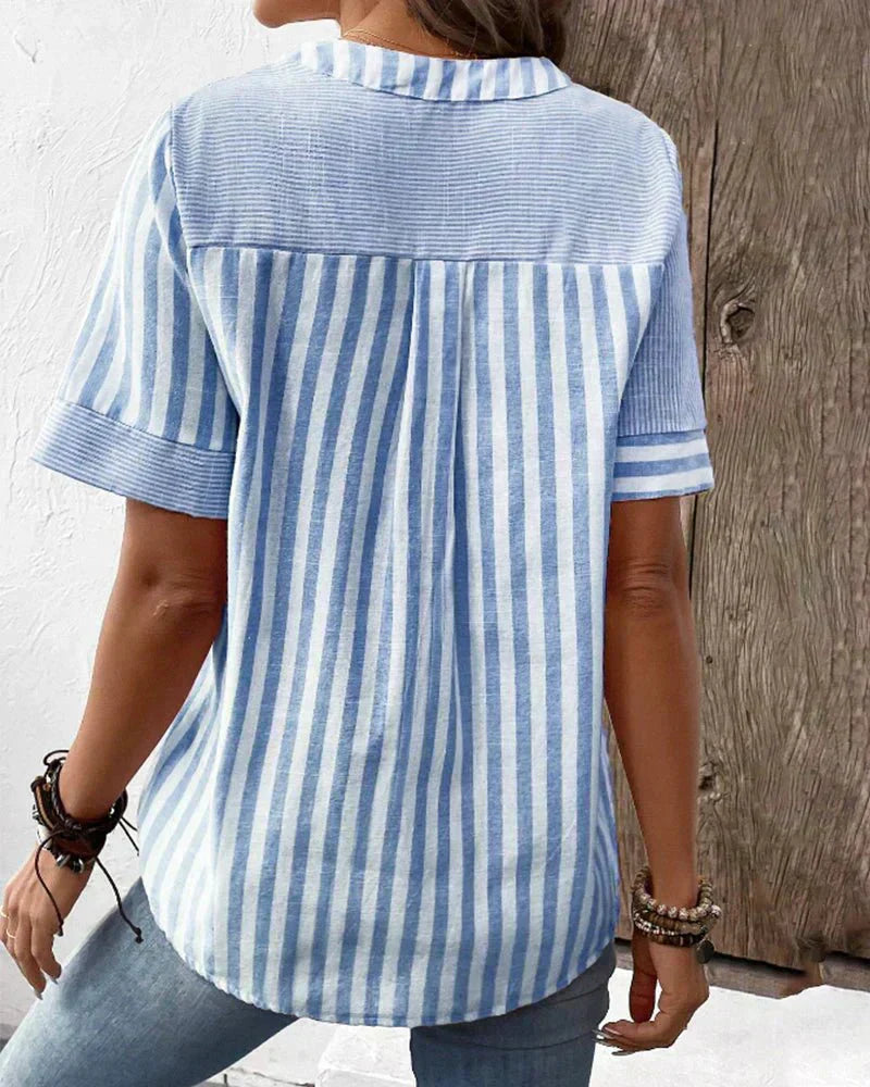 Women's Soft Striped Blouse | Belluvyn