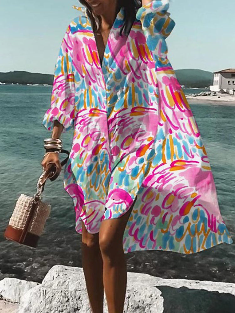 Women's Summer Midi Shirt Dress | Belluvyn