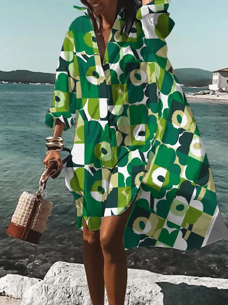 Women's Summer Midi Shirt Dress | Belluvyn