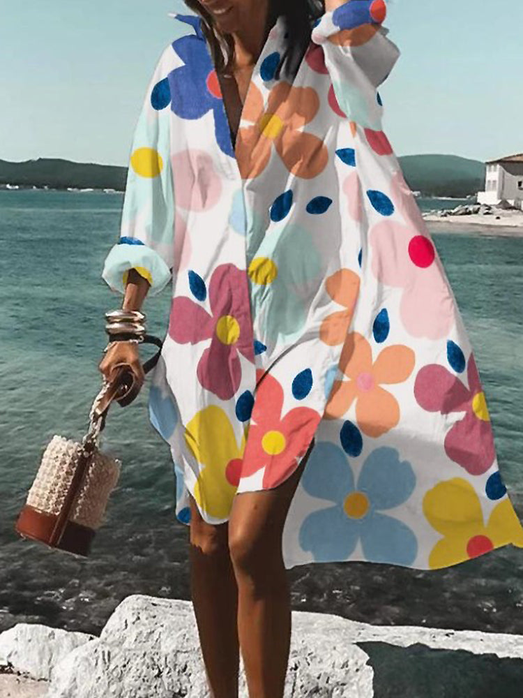 Women's Summer Midi Shirt Dress | Belluvyn