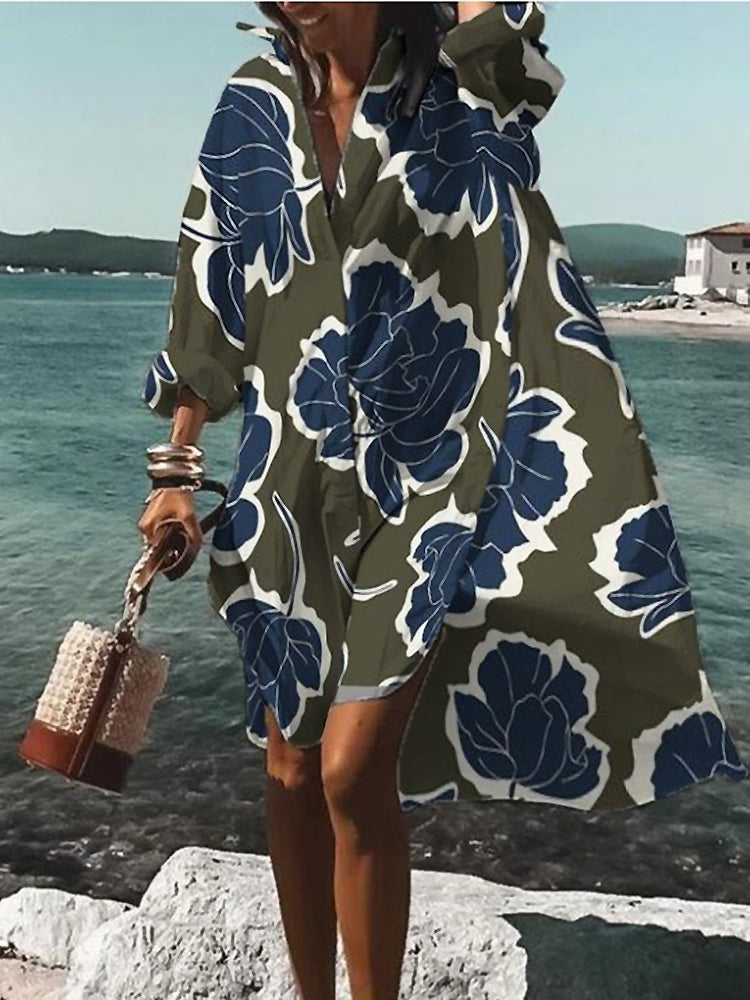 Women's Summer Midi Shirt Dress | Belluvyn