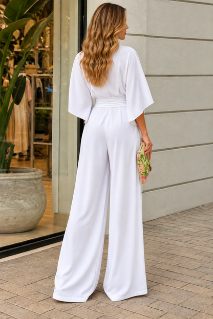 Women's Three-Quarter Sleeve Jumpsuit | Belluvyn