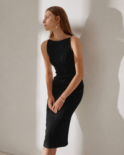 Women's Water Ripple Textured Wedding Dress | Belluvyn