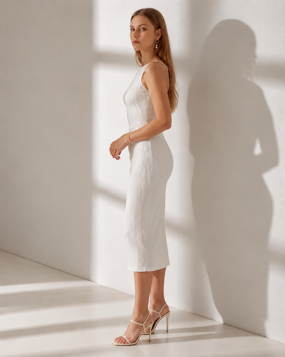 Women's Water Ripple Textured Wedding Dress | Belluvyn