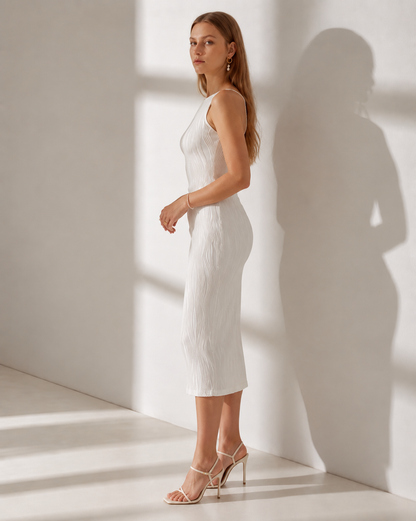Women's Water Ripple Textured Wedding Dress | Belluvyn