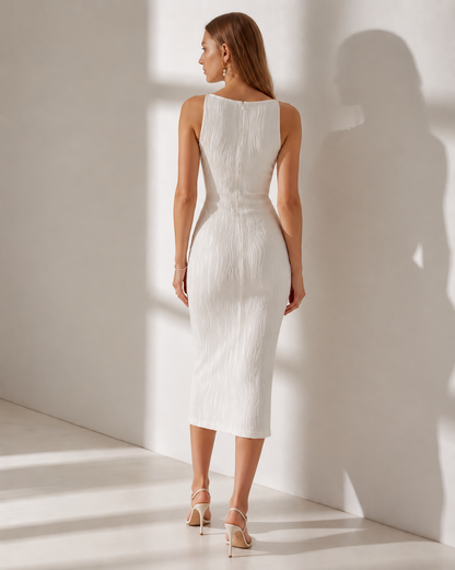 Women's Water Ripple Textured Wedding Dress | Belluvyn