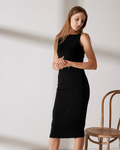 Women's Water Ripple Textured Wedding Dress | Belluvyn