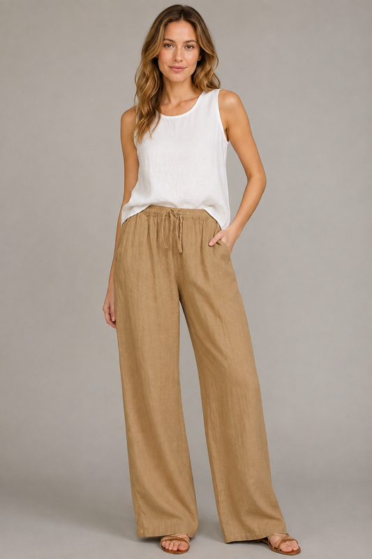 Women's Wide Leg Drawstring Pants | Belluvyn