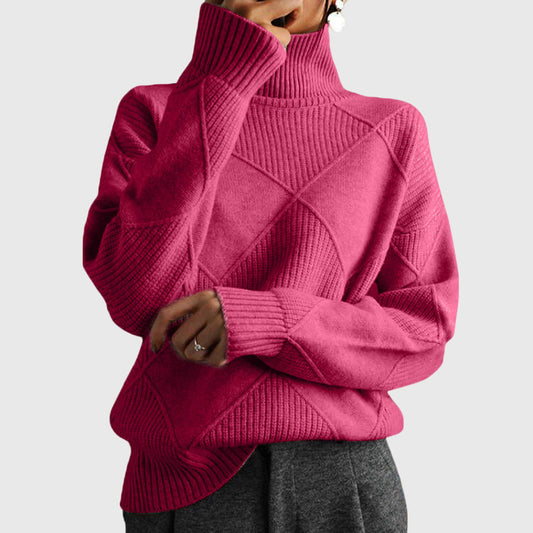 Women's Turtleneck Knit Sweater | Belluvyn