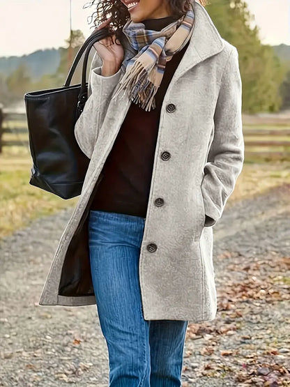 Women’s Long Double Breasted Coat | Belluvyn