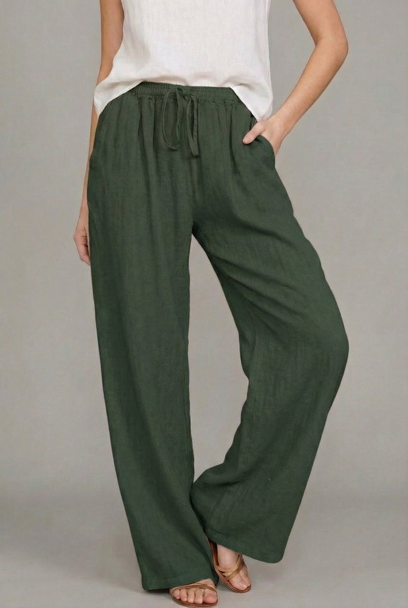 Women's Wide Leg Drawstring Pants | Belluvyn