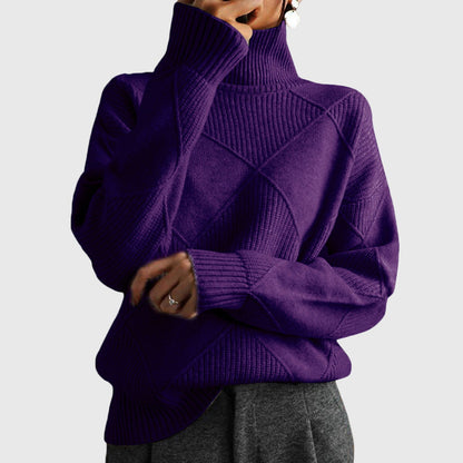 Women's Turtleneck Knit Sweater | Belluvyn
