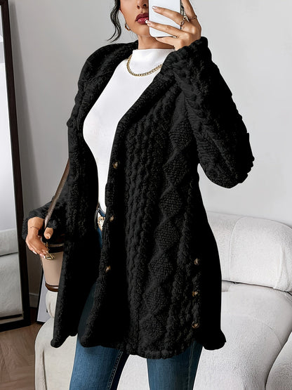 Women's Plush Hooded Cardigan | Belluvyn