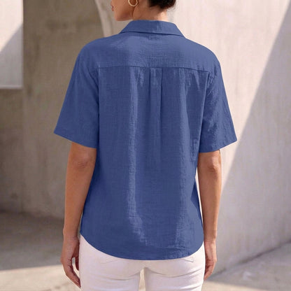 Women's Relaxed Fit Button-Up Shirt | Belluvyn