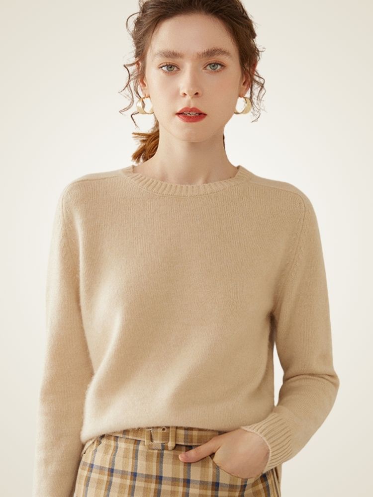Women's Crewneck Cashmere Sweater | Belluvyn