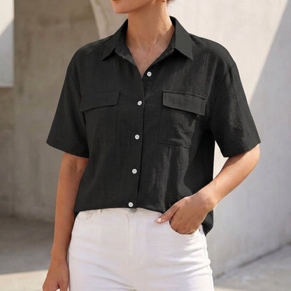 Women's Relaxed Fit Button-Up Shirt | Belluvyn