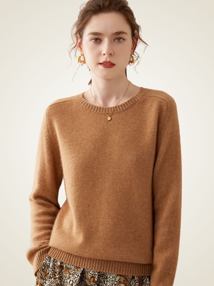 Women's Crewneck Cashmere Sweater | Belluvyn