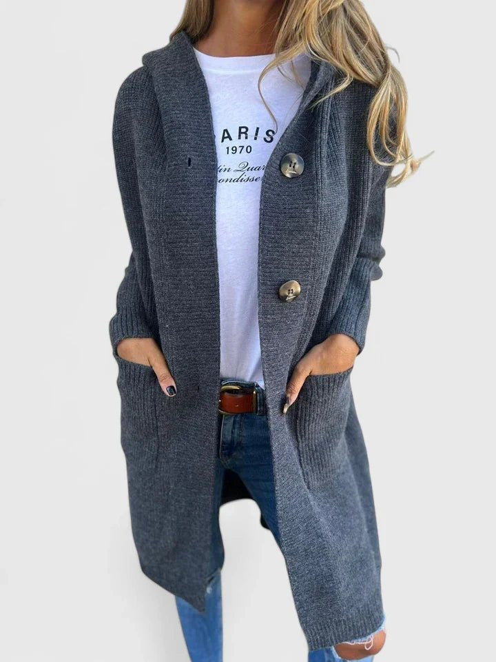 Women's Longline Hooded Cardigan | Belluvyn