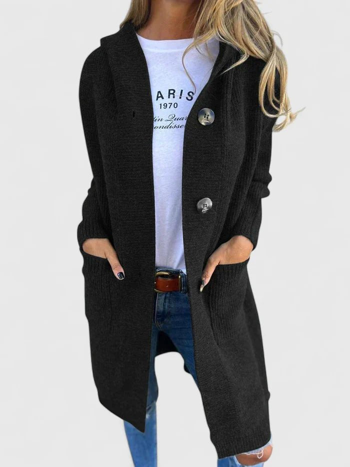 Women's Longline Hooded Cardigan | Belluvyn