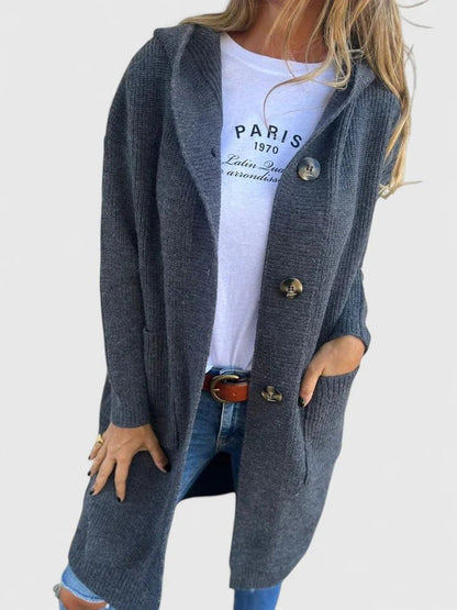 Women's Longline Hooded Cardigan | Belluvyn