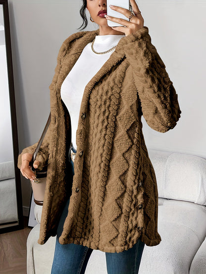 Women's Plush Hooded Cardigan | Belluvyn