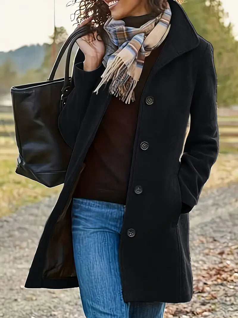 Women’s Long Double Breasted Coat | Belluvyn