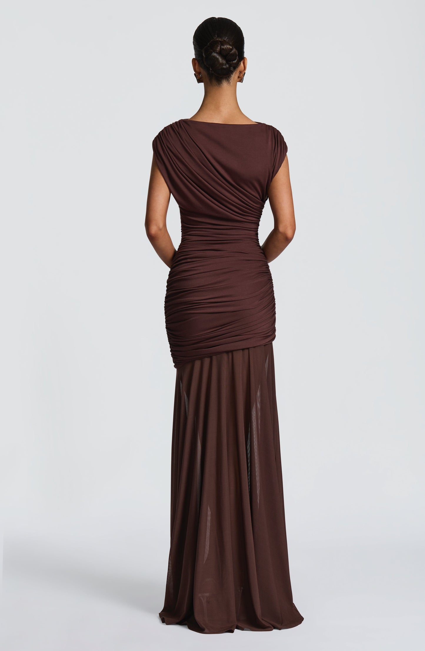 Women's Weddingdress Plum Brown Maxi Dress | Belluvyn