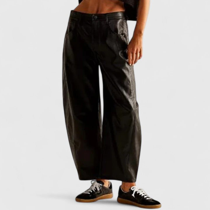 Women's High Waist Barrel Jeans | Belluvyn