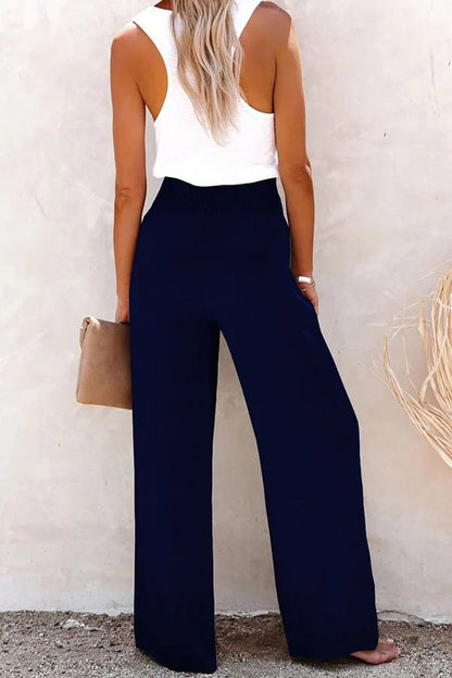 Women's High-Waisted Comfort Trousers | Belluvyn
