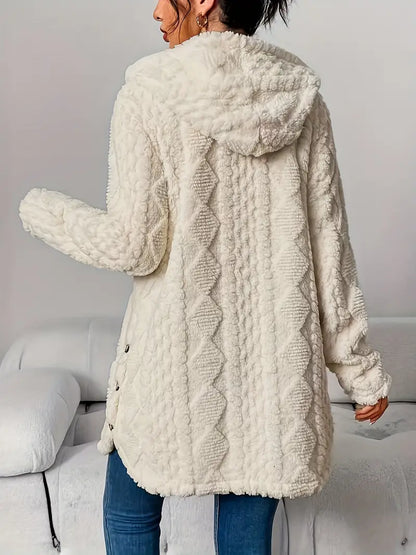 Women's Plush Hooded Cardigan | Belluvyn