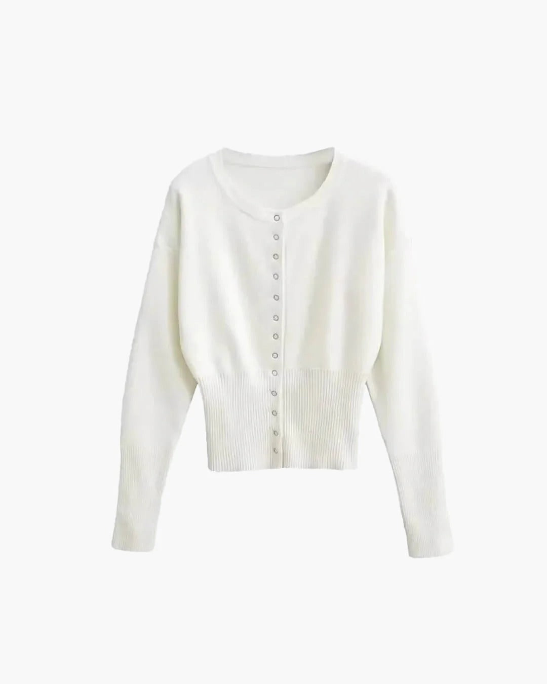Women's Cropped Ribbed Cardigan | Belluvyn