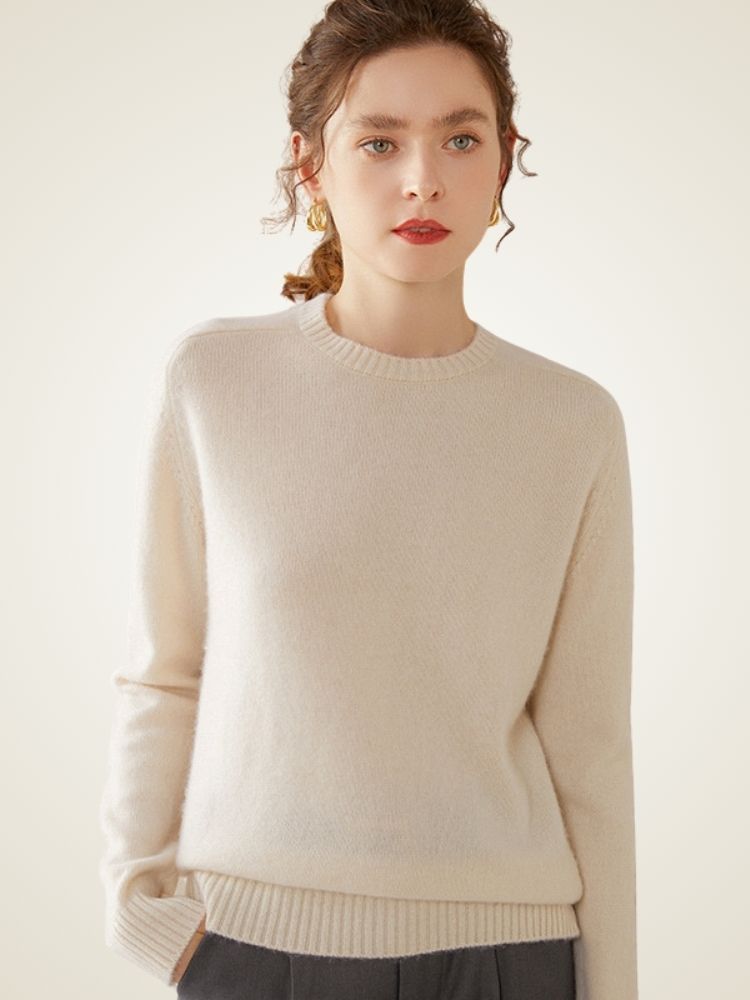 Women's Crewneck Cashmere Sweater | Belluvyn